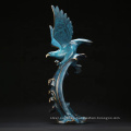 Metal artwork for office decoration bronze eagle sculpture